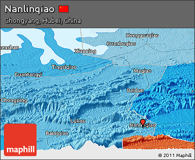 Political Panoramic Map of Nanlinqiao