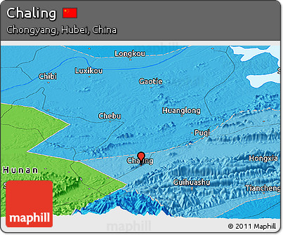 Political Panoramic Map of Chaling