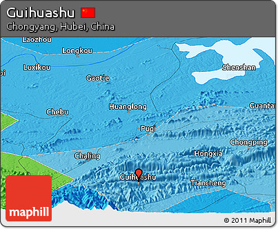 Political Panoramic Map of Guihuashu