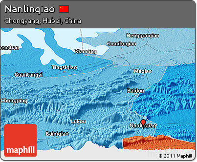 Political Panoramic Map of Nanlinqiao