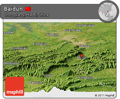 Satellite Panoramic Map of Baidun