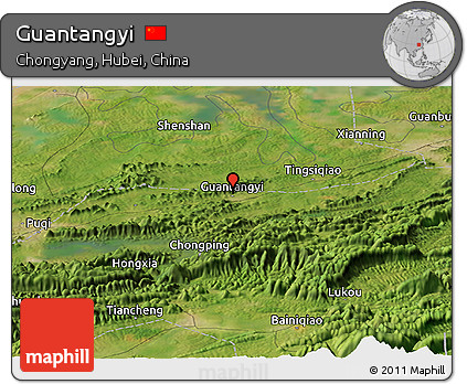 Satellite Panoramic Map of Guantangyi