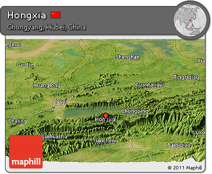 Satellite Panoramic Map of Hongxia