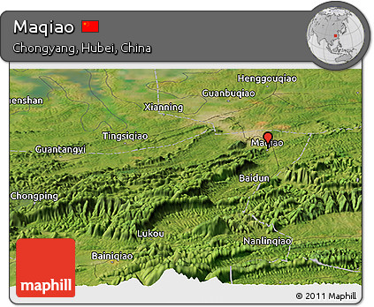 Satellite Panoramic Map of Maqiao