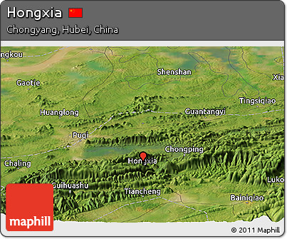 Satellite Panoramic Map of Hongxia