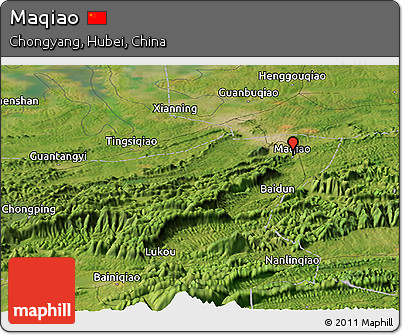 Satellite Panoramic Map of Maqiao