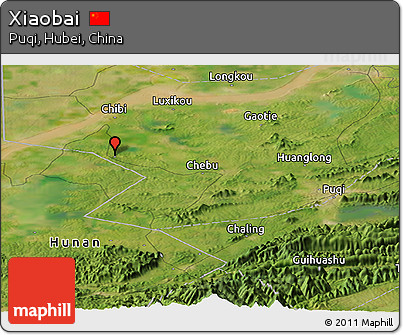 Satellite Panoramic Map of Xiaobai