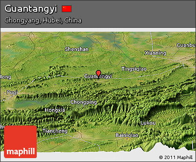 Satellite Panoramic Map of Guantangyi