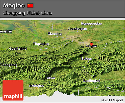Satellite Panoramic Map of Maqiao
