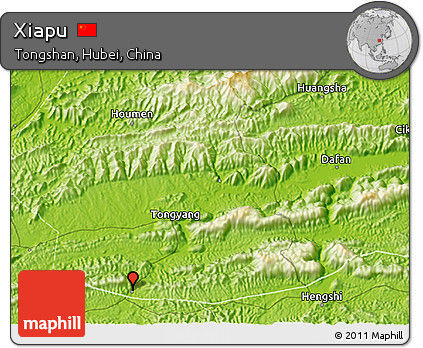 Physical 3D Map of Xiapu