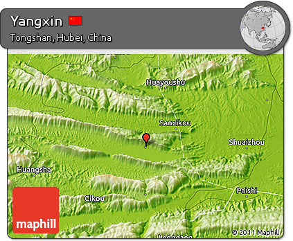 Physical 3D Map of Yangxin