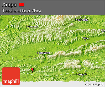 Physical 3D Map of Xiapu