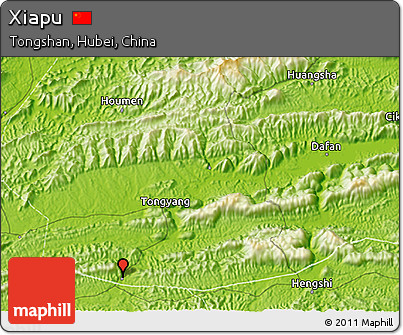Physical 3D Map of Xiapu