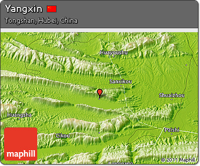 Physical 3D Map of Yangxin