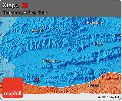 Political 3D Map of Xiapu