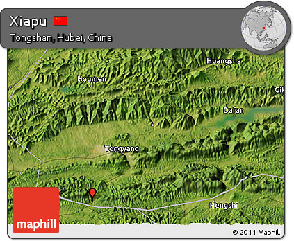 Satellite 3D Map of Xiapu