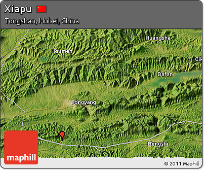 Satellite 3D Map of Xiapu