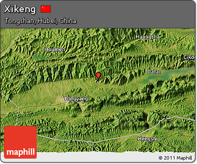Satellite 3D Map of Xikeng