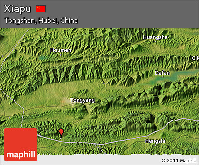 Satellite 3D Map of Xiapu