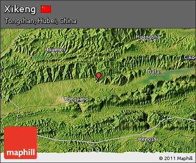Satellite 3D Map of Xikeng