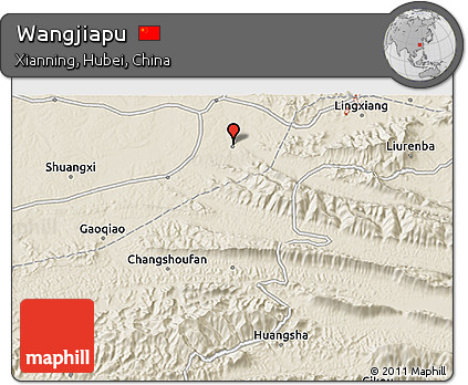 Shaded Relief 3D Map of Wangjiapu