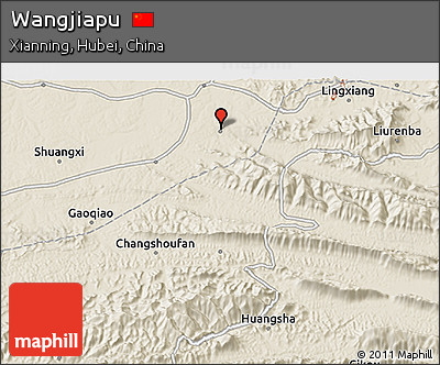 Shaded Relief 3D Map of Wangjiapu