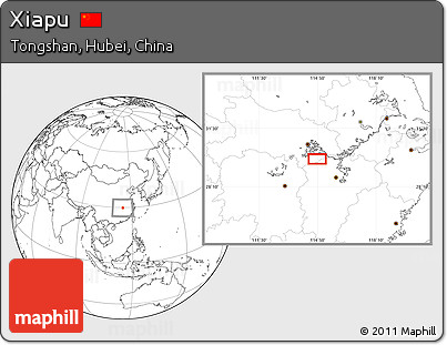 Blank Location Map of Xiapu