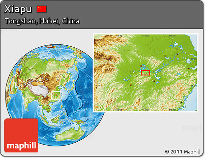 Physical Location Map of Xiapu