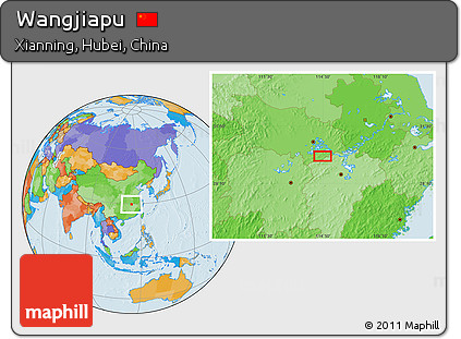 Political Location Map of Wangjiapu