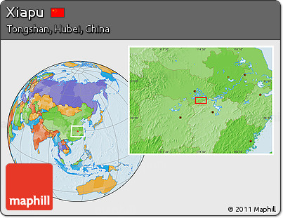 Political Location Map of Xiapu