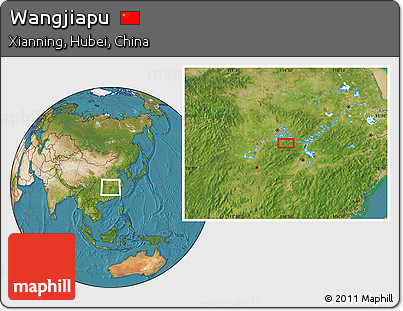 Satellite Location Map of Wangjiapu