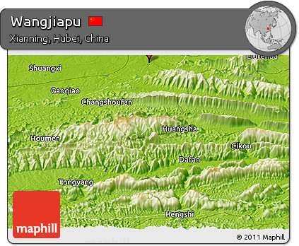 Physical Panoramic Map of Wangjiapu