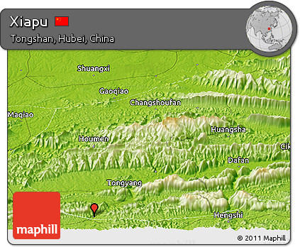 Physical Panoramic Map of Xiapu