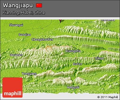 Physical Panoramic Map of Wangjiapu