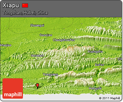 Physical Panoramic Map of Xiapu