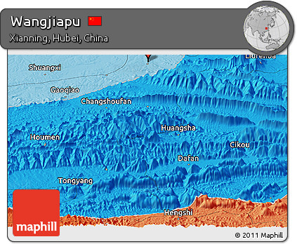 Political Panoramic Map of Wangjiapu