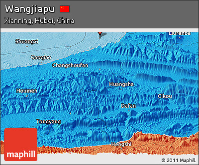 Political Panoramic Map of Wangjiapu