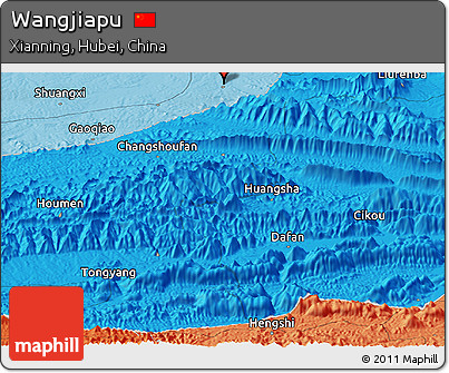 Political Panoramic Map of Wangjiapu