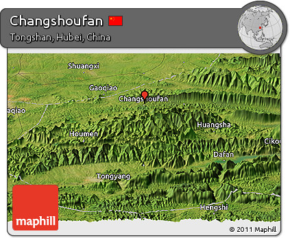 Satellite Panoramic Map of Changshoufan