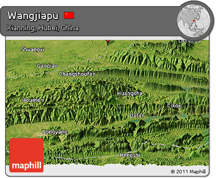 Satellite Panoramic Map of Wangjiapu
