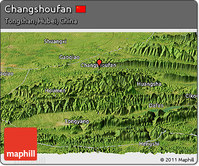 Satellite Panoramic Map of Changshoufan