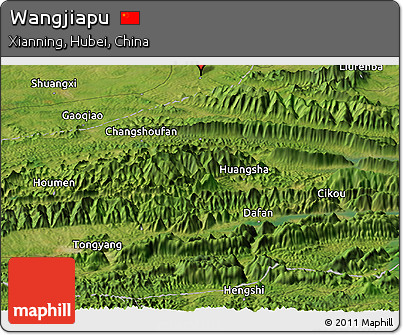 Satellite Panoramic Map of Wangjiapu