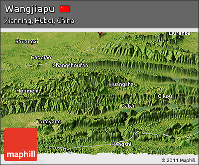 Satellite Panoramic Map of Wangjiapu