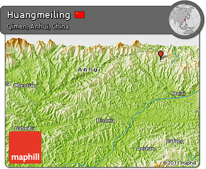 Physical 3D Map of Huangmeiling
