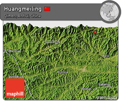 Satellite 3D Map of Huangmeiling
