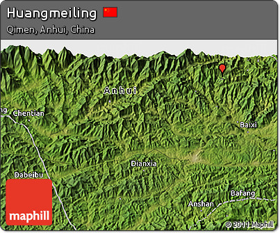 Satellite 3D Map of Huangmeiling