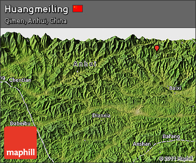 Satellite 3D Map of Huangmeiling