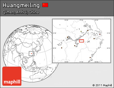 Blank Location Map of Huangmeiling