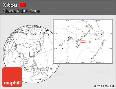 Blank Location Map of Xitou
