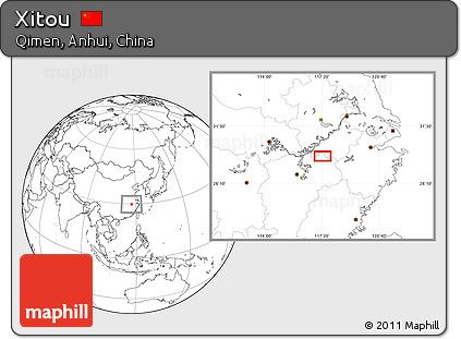 Blank Location Map of Xitou